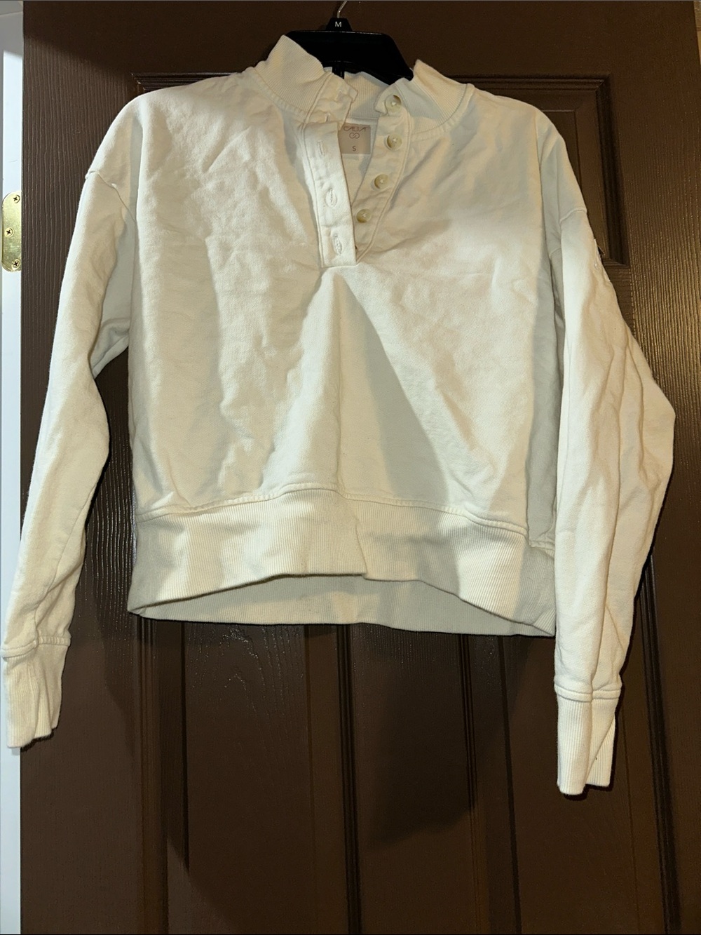 CALIA by Carrie Underwood Off-White Henley Pullover Sweatshirt